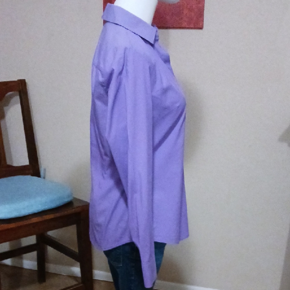 Express Lavender Button-Down Shirt - image 6